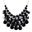 Jane Stone Fashion Bubble Layered Necklace Floating Teardrop Collar Statement Jewelry for Women(Fn0580-Black)
