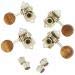 B Blesiya 4 Pieces Handcraft Open Ukulele String Tuning Pegs Acacia Knob Machine Heads 2R2L
