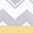 Grey and Yellow Chevron Window Valance by The Peanut Shell - 100% Cotton