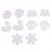 10Pcs Cartoon Tub Treads Non Slip Bath Tub Safety Sticker Appliques-Clear