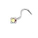 Body Candy 925 Sterling Silver 2mm Aurora Nose Stud Screw Created with Swarovski Crystals 22 Gauge