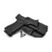 Rounded IWB Holster Fits: Glock 17 19 19X 26 31 32 33 34 45 (G1-5) Holster - LH - Black Kydex - Concealment Express - American Made