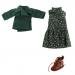 MagiDeal Trendy Doll Floral Sleeveless Dress & Coat + PU Leather Martin Boots for 12inch Takara Blythe Doll Clothes Dress Up Accessories