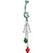 Body Candy Green Anodized Handcrafted Clear Accent Christmas Bells and Tree Dangle Belly Ring