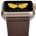 JSGJMY Apple Watch Band 38mm Genuine Leather Loop with Gold Metal Clasp for iWatch Series 2/Series 1/Edition/Sport(Brown+Golden Buckle,38mm)