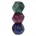 MonkeyJack 3 Pieces of Multi-sided Acrylic Pearl Astrological Dice for Constellation Divination Accessory