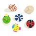 MagiDeal Creative Unfinished Wood Wooden Spinning Top for Children Kids Toys Painting Art Pack of 5