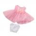Jili Online Lace Dress Pink Striped Skirt Fit 18 inch American Journey Girl My Life Doll