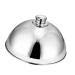 Fenteer Steel Cloche Food Cover Dome Serving Plate Dish Dining Dinner Silver Small 25.5cmX15cm