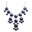 Jane Stone Mini Bubble Navy Necklace Small Fashion Women Necklace Statement Child Necklace Fancy Lovely Necklace(Fn0584SM-Navy)