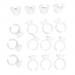 GREEN FABWOOD Tattoo Adhesive Pigment Holders Ring Disposable Eyelash Extension Glue Holder 13mm Pack of 100