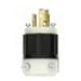 Leviton 15 Amp, 250 Volt, NEMA L6-15P, 2P, 3W, Locking Plug, Industrial Grade, Grounding, 4570-C, Black-White