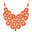 Jane Stone Fashion Elegant Orange Tessellate Net Statement Beaded Jewelry Bib Choker Necklace for Mother(Fn0511-Orange)
