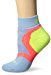 Balega Women's Enduro Low Cut Socks, Cool Blue/Coral/Neon Yellow, Large