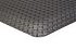 Apache Diamond Foot Anti Fatigue Mat 2' x 3' x 9/16" Thick with Colored Safety Borders (Solid Black)