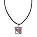 NHL New York Rangers Necklace with Leather