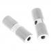 SunniMix 2pc Aluminum Alloy Bike Bicycle Pedal Rear Axle Foot Pegs BMX Footrest Lever - silver