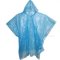 MCR Medical Pack of 10 Disposable Rain Ponchos with Hood, Blue