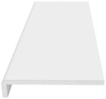 White UPVC Window Board Cill Cover 1.1m Long 9mm Thick Plastic Sill Capping