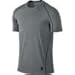 NIKE Men's Pro Fitted Short Sleeve Shirt, Carbon Heather/Black/Black, Medium