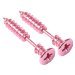 New Fashion Color Piercing 3D Cross Screws Ear Stud Earrings Lag spike Hip-Hip Earring Youth Men/Women (2 Rose Red)