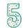 Wilton W91-05 Numeral Candle, 3-Inch by 1.5-Inch, No. 5, Green, 1-Pack