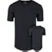 ShirtBANC Hipster Hip Hop Elong Drop Cut Mens Shirt Longline Dropcut Tshirt Black