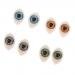 MagiDeal Oval Flat Back Plastic Eyes 6mm Iris for Porcelain or Reborn Dolls Making DIY Supplies Pack of 4 Pairs