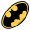 Shaped Batman Logo Stickers - Prizes and Giveaways - 50 per Pack