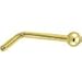 14k Yellow Gold 1.5mm Ball L-Shaped Nose Ring 20 Gauge