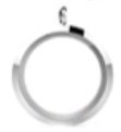 Large Stainless Steel Silver Glass Floating Locket
