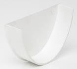 Polypipe Polyflow Deep Capacity [White] Internal STOPEND RD508 for 117mmx 75mm PVCu Half Round deepline guttering Systems