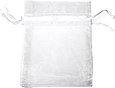 30 Empty Drawstring Organza Sachets, 3x3 inches (White)