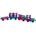 Playmags Magnetic Tiles Train Set, 20 Piece Accessory Set Includes 4 Trains, Stronger Magnets, Building Blocks Add-On, STEM Toys for Kids.