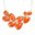 Jane Stone Orange Red Statement Choker Necklace Bib Fashion Necklace Evening Party Jewelry(fn0564-orange Red)
