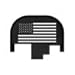 BASTION for Smith & Wesson M&P M2.0 9mm/.40 Cal/45 ACP Full Size ONLY Laser Engraved Rear Butt Cover Backplate - USA Flag