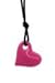 Jellystone Junior Heart Pendant Silicone Non-Toxic Chewelry Necklace (Watermelon Pink)