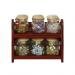 Glass Spice Pot Bottle Jars Rack 1/12 Miniature Dollhouse Kitchen Accessory