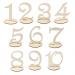 MagiDeal Wooden 10 cm Table Numbers 1-10 Basic Set Wedding Birthday Party French