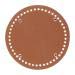 Fenteer Hand-Woven DIY Crochet Bags Round Bottom Insert Pad Shaper Rivets Cushion 15 cm - Brown