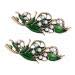 MagiDeal 2Pieces Fashion Clamp Crystal Rhinestone Lady Headwear Hair Clip Barrette Hairpin