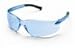 MCR Safety Glasses BK113 Light Blue Polycarbonate Lenses with UV Protection and Scratch Resistant Coating, Soft Non-Slip Temple and Nose Piece, 1 Pair