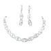 CJESLNA Women's Jewelry Set Bridal Wedding Twisted Rhinestone Necklace Dangel Earrings
