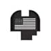 Bastion rear slide cover plate for Springfield XDS 9mm .40SW .45 ACP models only, butt plate laser engraved - USA Flag