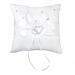 Generic White Double Heart Rhinestone Wedding Ring Pillow 6 inch x 6 inch (Style 2)