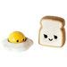 One Hundred 80 Degrees Ceramic Egg Shakers Set - Fried Egg & Toast Design with Magnetic Attachment - Gift Boxed - 2 Pieces, White and Yellow, Salt and Pepper Shakers