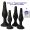 Real Vibes Anal Sex Toys Silicone Butt Plug Set, Anal Butt Trainer, Dilator Dildo Kit for Women and Men, 4 Buttplugs for Advanced & Beginner