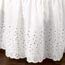 Collections Etc Eyelet Floral Scalloped Elastic Dust Ruffle Bed Skirt, Wrap-Around Easy Fit Design,  - //medicalbooks.filipinodoctors.org