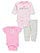 Gerber Baby 3 Piece Long and Short Sleeve Onesies With Pant, elephant, 0-3 Months