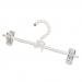 Jili Online 30cm Luxury Pearl Beaded Clothes Hangers Decorative Pants Trousers Clothes Hanger with Clip for Adults - White, 30cm